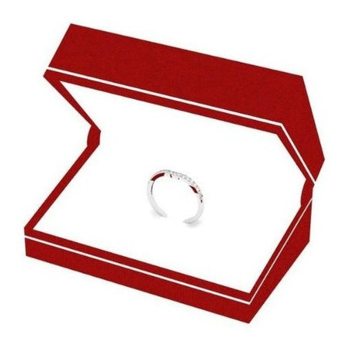 Anillo De Bodas de Oro Blanco 14k