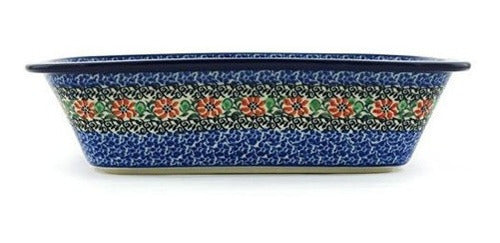 Bandeja de Cerámica Polaca Rectangular De 10