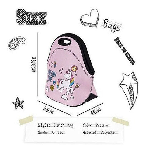Violet Mist Neopreno Reutilizable Bolsa De Almuerzo Con