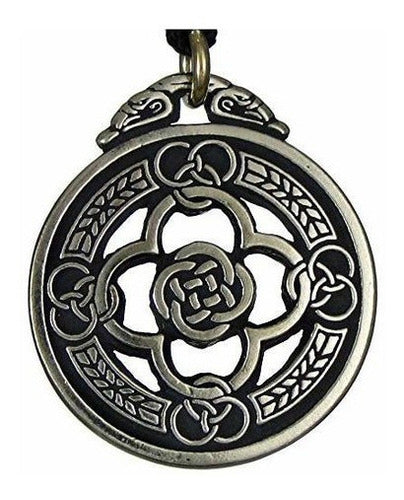 Colgante Escudo Quatrefoil Guerrero Nudo Celta Estaño