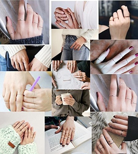 3 anillos de acero inoxidable