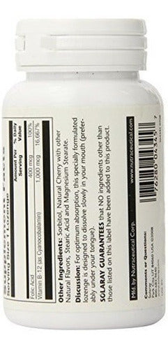Suplemento De Pastillas Solaray B 12, 1000 Mcg, 90 Pastillas