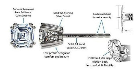 Aretes con adorno cortado con circón Swarovski