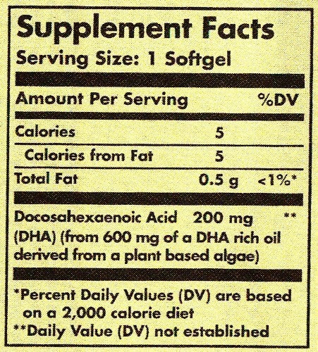 Suplemento De Dha Vegetariano Solgar Omega-3