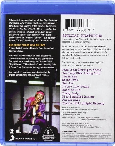 Jimi juega Berkeley blu-ray