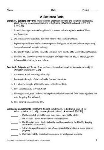 ejercicios para el Manual de gramática