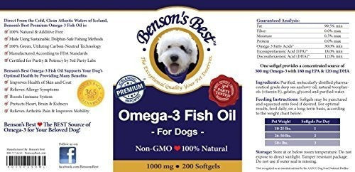 El Mejor Aceite De Pescado Omega-3 De Benson Para Perros