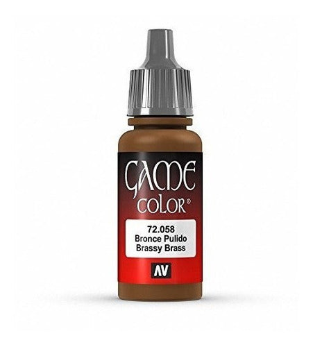 Vallejo Game Color Brassy Brass Paint, 17ml