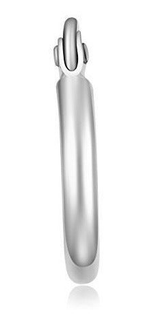 Pendientes De Aro Con Bisagras De 14 Mm De Oro Blanco De 2