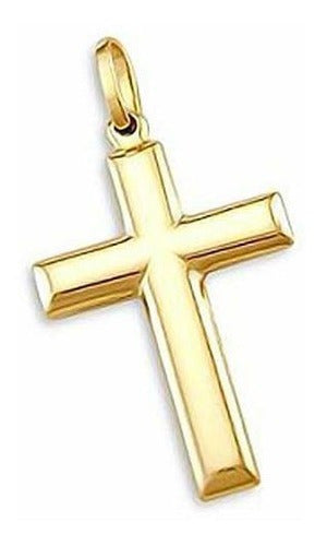 Colgante De Crucifijo Cruzado De Oro Amarillo De 14 K