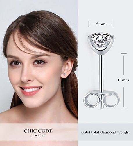 Pendientes De Botón Con Diamantes