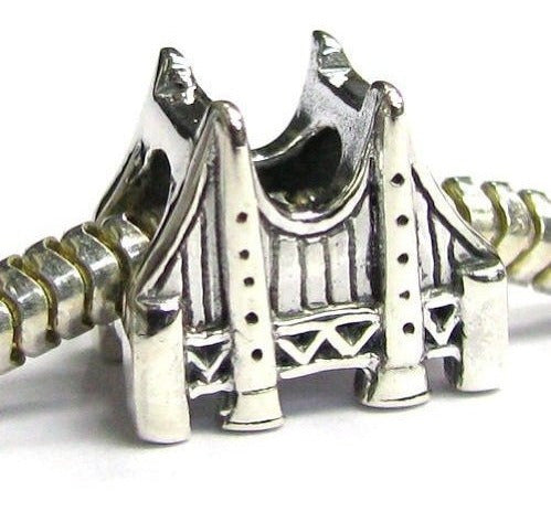 Dije De Plata Esterlina Con Puente Golden Gate Estilo