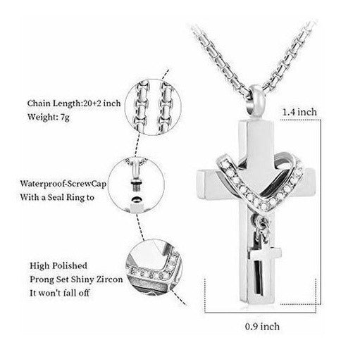 Collar De acero Inoxidable De Doble Cruz