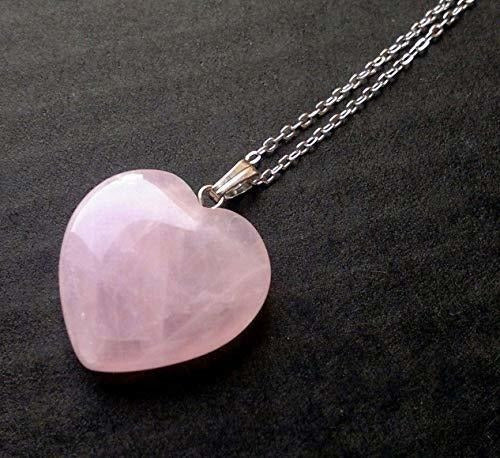 Eres Mi Único Amor Collar De Cuarzo Rosa Natural Cristales