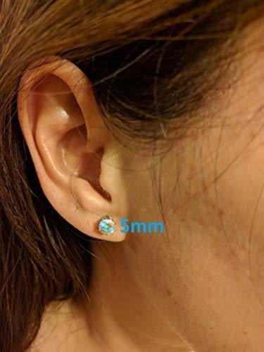 5 Pares De Aretes Quirúrgicos De Acero Inoxidable Aurora