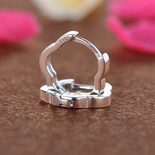 Pendientes Infinite U Huggie Plata de Ley 925 Pequeño Aro