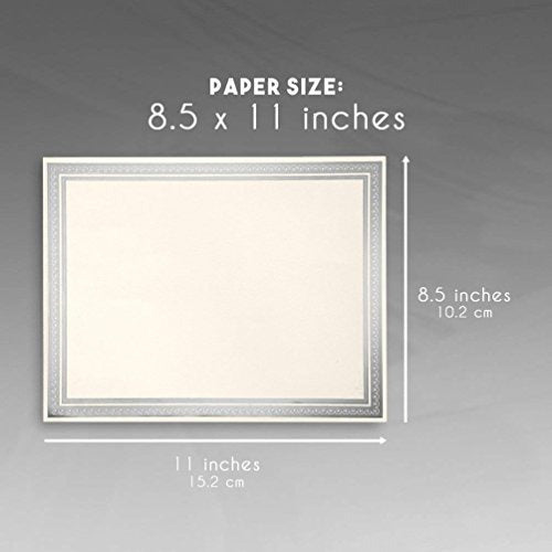 Certificados De Premio - 50 Hojas De Papel Normal En Blanco