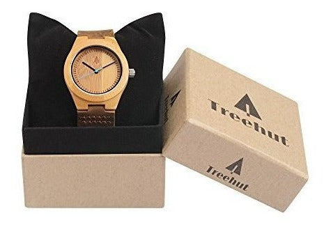 Reloj De Bambú De Madera Treehut Para Hombre Con Correa