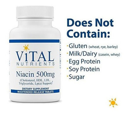 Niacin 500 Mg De Liberación Prolongada