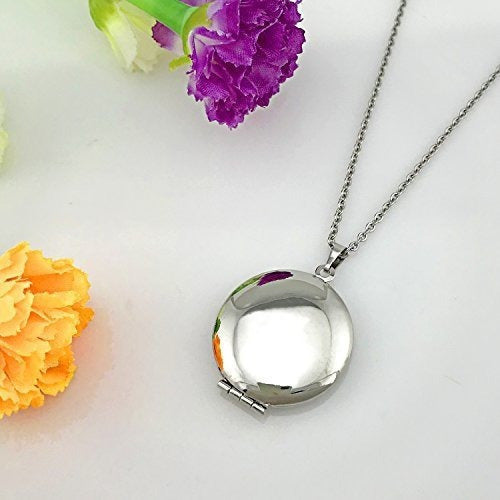 Collar De Medallón De Círculo Pulido