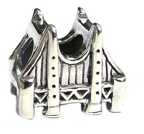 Dije De Plata Esterlina Con Puente Golden Gate Estilo