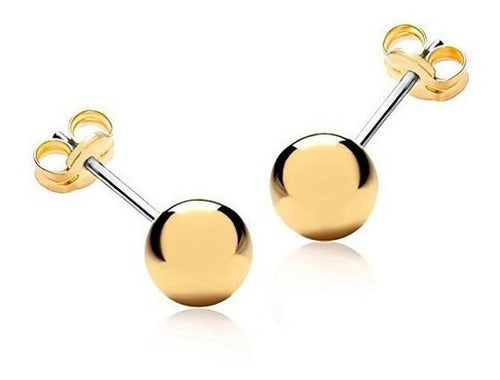 Joyas De Por Vida Aretes De Bola Redonda, 1/4 De Pulgada