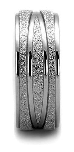 Anillo De La Venda De Boda Del Aniversario Del Acero