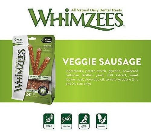 Whimzees Masticable Dental Sin Granos Naturales Salchicha