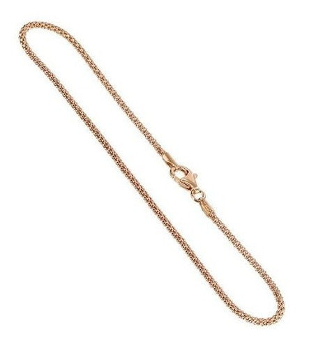Gem Avenue 14k Rose Gold Sobre 925 Silver Vermeil 1.6mm