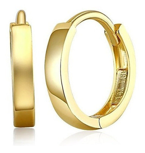 Pendientes De 14 Mm De Oro Amarillo De 14 K