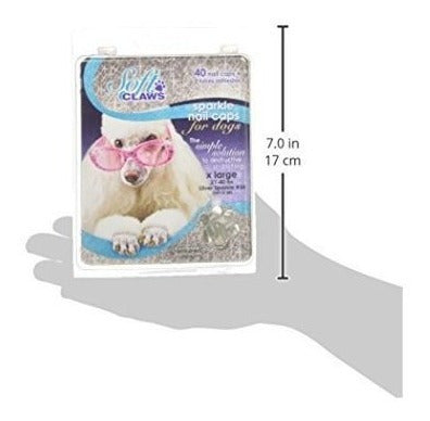 Tapas de uñas - 40 tapones adhesivos para perros