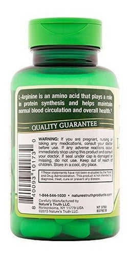 Suplemento De L-arginina De Nature's Truth, 50 Unidades