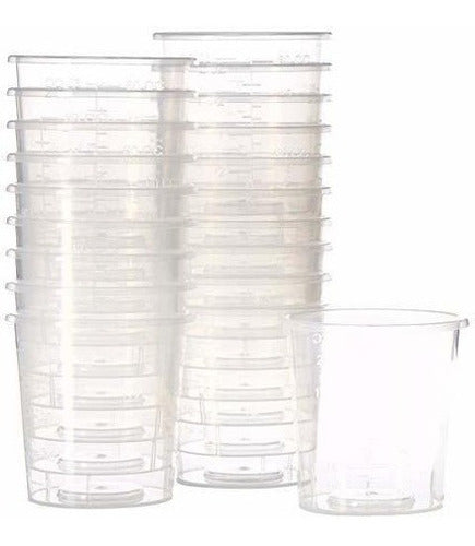 20 Copas Graduadas De 2 Oz Y 20 Palitos Para Mezclar