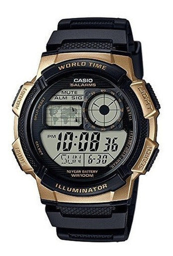 Reloj de cuarzo para hombre de acero inoxidable y resina