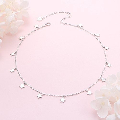 Joyería De Plata Esterlina Lucky Star Gargantilla Collar