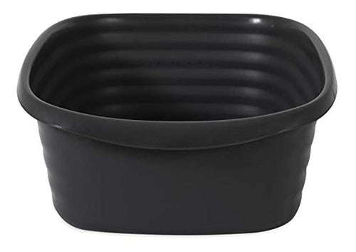 Caja de arena para gatos, tamaño grande, color gris oscuro