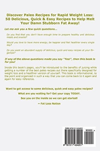 Recetas De Paleo Para Una Rápida Pérdida De Peso libro
