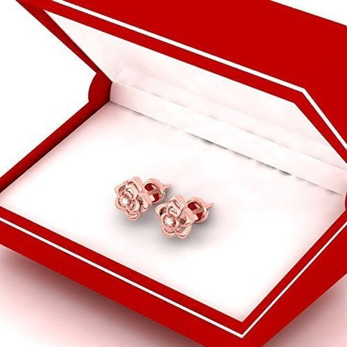 Colección Aretes Con Forma De Flor De Diamante