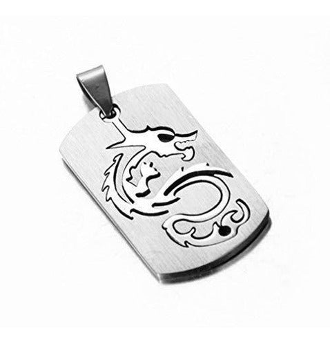 Xusamss Hip Hop Collar Colgante De Acero De Titanio Etiqueta