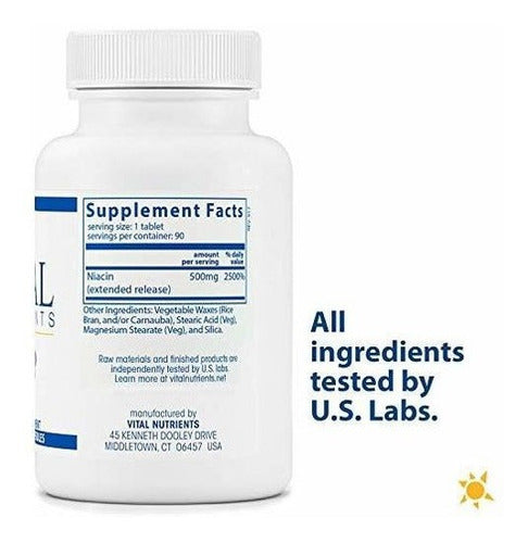 Niacin 500 Mg De Liberación Prolongada