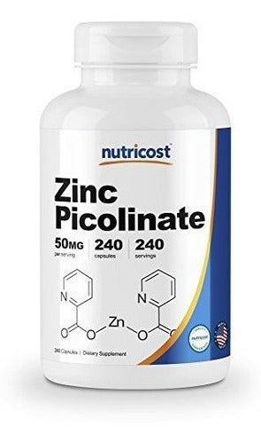 Nutricost Picincinato De Zinc 50 Mg, 240 Cápsulas