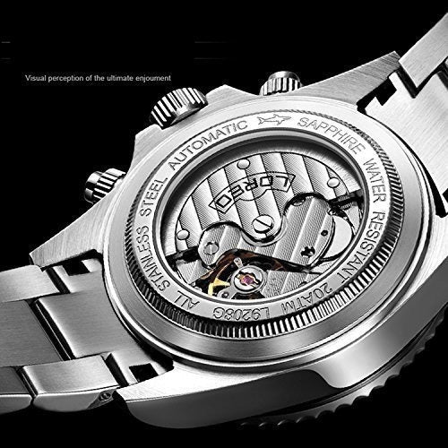 Reloj Cristal de zafiro Plata Acero inoxidable
