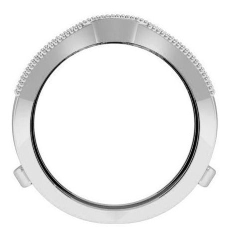 anillo de 14k Oro Blanco Diamante Redondo