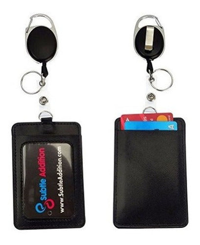 Pinza Porta Insignia Id Mosquetón Retráctil
