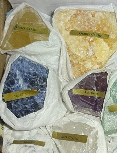 Juego de 12 gemas de cristal curativo de primera calidad