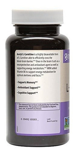Mrm Acetil L-carnitina 500 Mg Por Cápsula, 60 Unidades