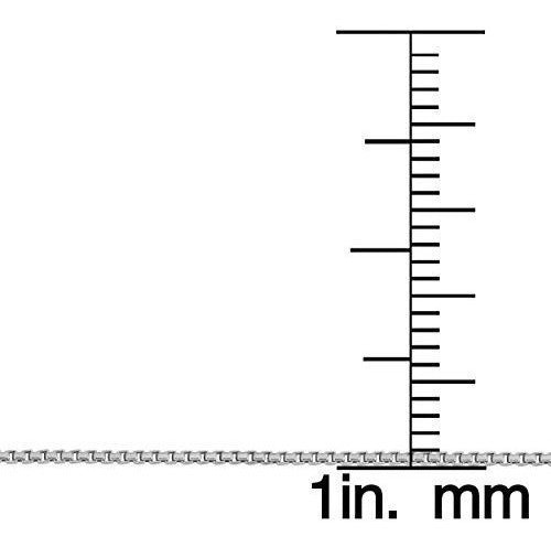 Cadena De Caja Redonda De 1 Mm De Plata Esterlina