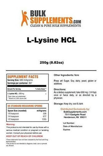 Suplementos a granel L-lisina Hcl