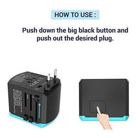 Adaptador De Corriente Usb Universal Para Viajes - Unidapt