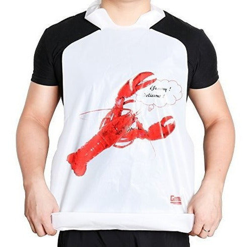 Paquete De 25 Baberos De Langosta De Plástico